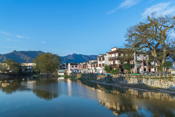 Fototapeta na wymiar view shot from Anhui old village,Hong Cun in China.