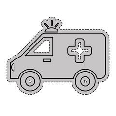 ambulance truck icon image vector illustration design 