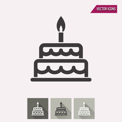 Cake - vector icon.