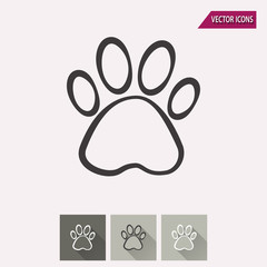 Paw - vector icon.
