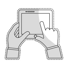 tablet digital device icon image vector illustration design 