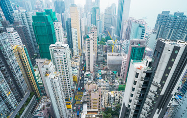 Hong Kong apartment block in China.