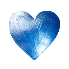 Vector Foil Paint Heart on White Background. Love Concept Design Happy Valintinas Day. Easy to use and edit.