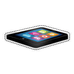 modern cellphone icon image vector illustration design 