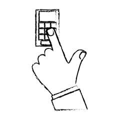hand and remote control icon image vector illustration design 