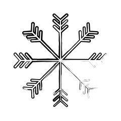 single snowflake icon image vector illustration design 