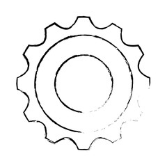 single gear icon image vector illustration design 
