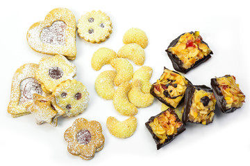 Weihnachtsbäckerei - Florentiner-Vanillekipferl-Spitzbuben