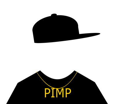 man wearing hip hop fashion and pimp necklace