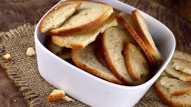 Seamless loopable Bread Chips (4K footage)