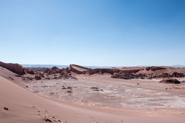 The amphitheater in Moon Valle near San Pedro de Atacama, Chile
