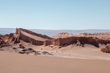 The amphitheater in Moon Valle near San Pedro de Atacama, Chile