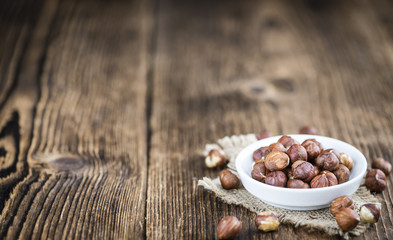 Heap of Hazelnuts (selective focus)