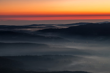 Sonnenaufgang auf dem Großen Arber