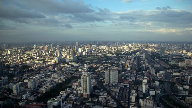Time lapse, Bangkok city aerial view, Thailand