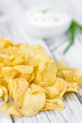 Potato Chips (Sour Cream taste) (selective focus)