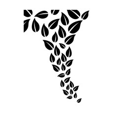 leaves pattern icon image vector illustration design 