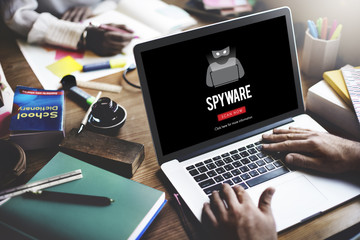 Fototapeta na wymiar Scam Virus Spyware Malware Antivirus Concept