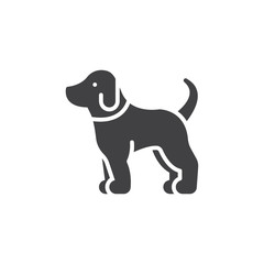 Pet dog icon vector, filled flat sign, solid pictogram isolated on white. Symbol, logo illustration