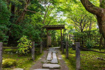Japanese garden and trendy areas of garden art in Nanzen-ji Templem, Kyoto Japan