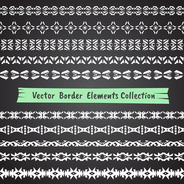 Seamless abstract vector border element collection