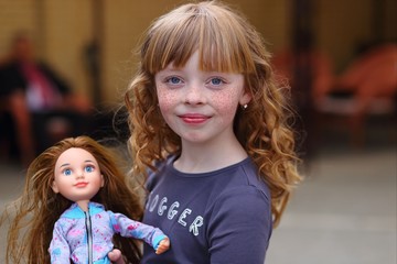 girl, the redhead with the freckles