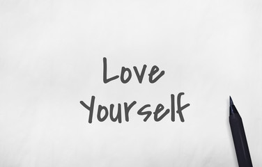 Love Yourself Happy Inspirational Concept