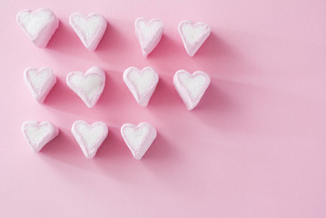 Heart shape marshmallows