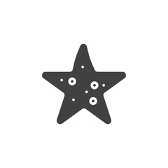 Starfish icon vector, filled flat sign, solid pictogram isolated on white. Symbol, logo illustration