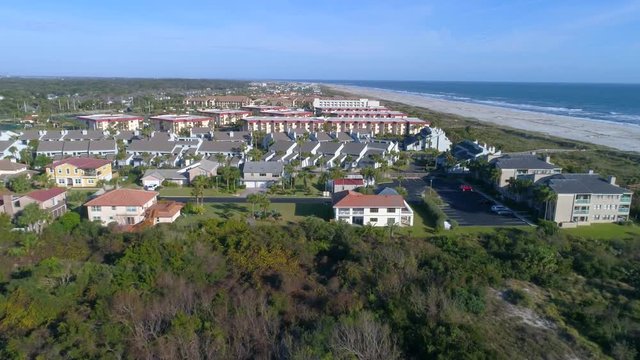 Stock video of beach homes in St Augustine Beach FL