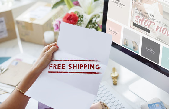Free Shipping Delivery Stamp Graphic Concept
