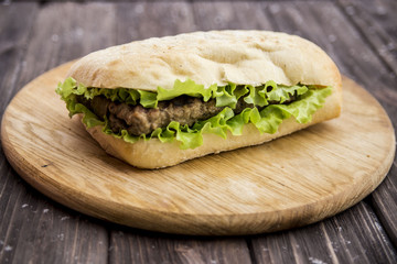 beef ciabatta sandwich