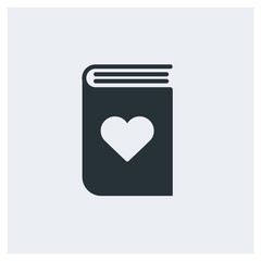 Book love icon
