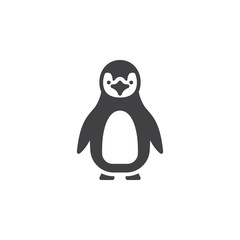 Penguin icon vector, filled flat sign, solid pictogram isolated on white. Symbol, logo illustration