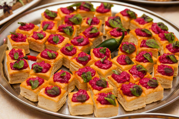 delicious appetizers on a table in a restaurant