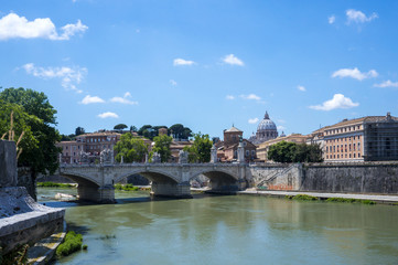 Rome, Italy. Bridge to Castel Sant'Angelo.