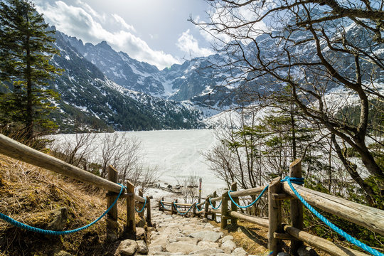 Fototapeta Zakopane, droga na Morskie Oko, góry Tatry