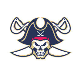 Pirate skull mascot