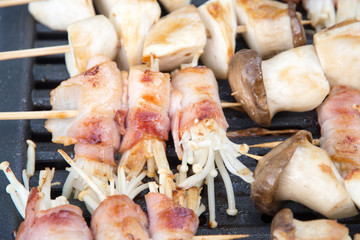 Eringi mushrooms grilled