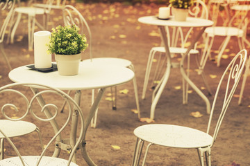 Park cafeteria background interior