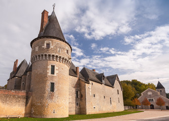 Fototapeta na wymiar Fougeres-sur-Bievre, French castle