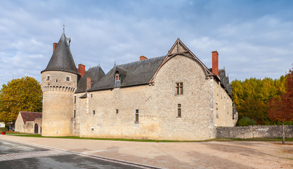 Fototapeta na wymiar Street view with facade of Castle