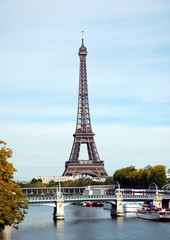 Obraz premium View of the Seine and the Eiffel Tower, Paris 