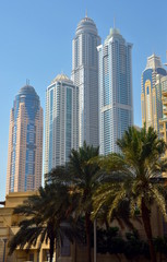 Fototapeta na wymiar Dubai Marina is one of the districts of Dubai, UAE