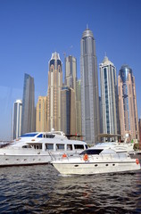 Obraz na płótnie Canvas Dubai Marina is one of the districts of Dubai, UAE