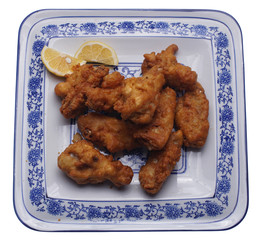 Chinese dish. Chinese food. Fried chichen wings