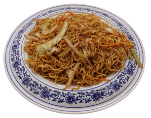 Chinese food. Noodles with vegetables