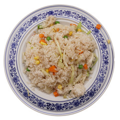Chinese food. Rice with vegetables