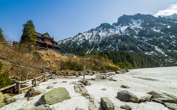 Fototapeta Zakopane, droga na Morskie Oko, góry Tatry