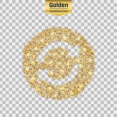 Obraz premium Gold glitter vector icon